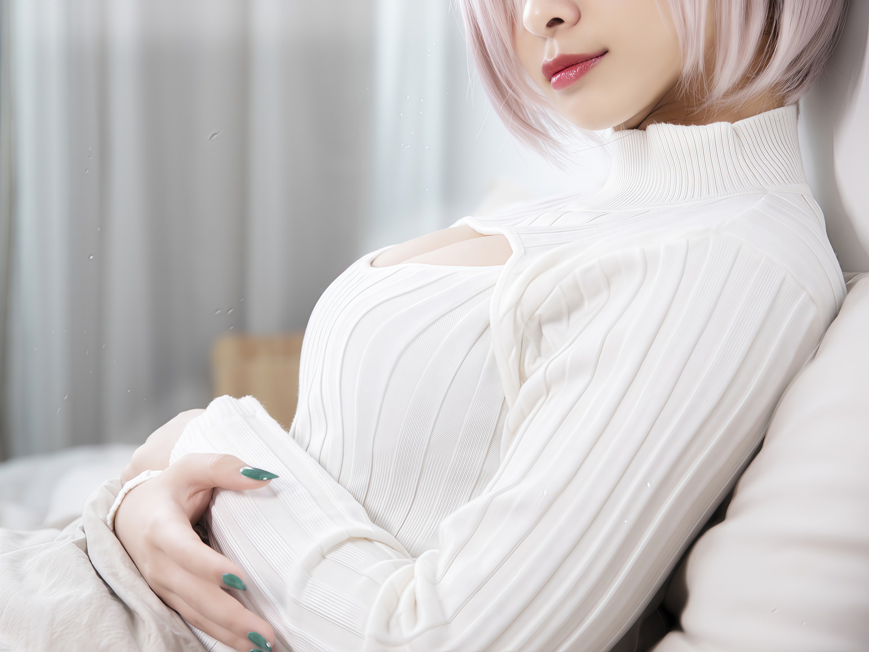 图片[1]-洛璃 LoLiSAMA – NO.120 玛修 基列莱特 开胸毛衣 [25P]-XikXak